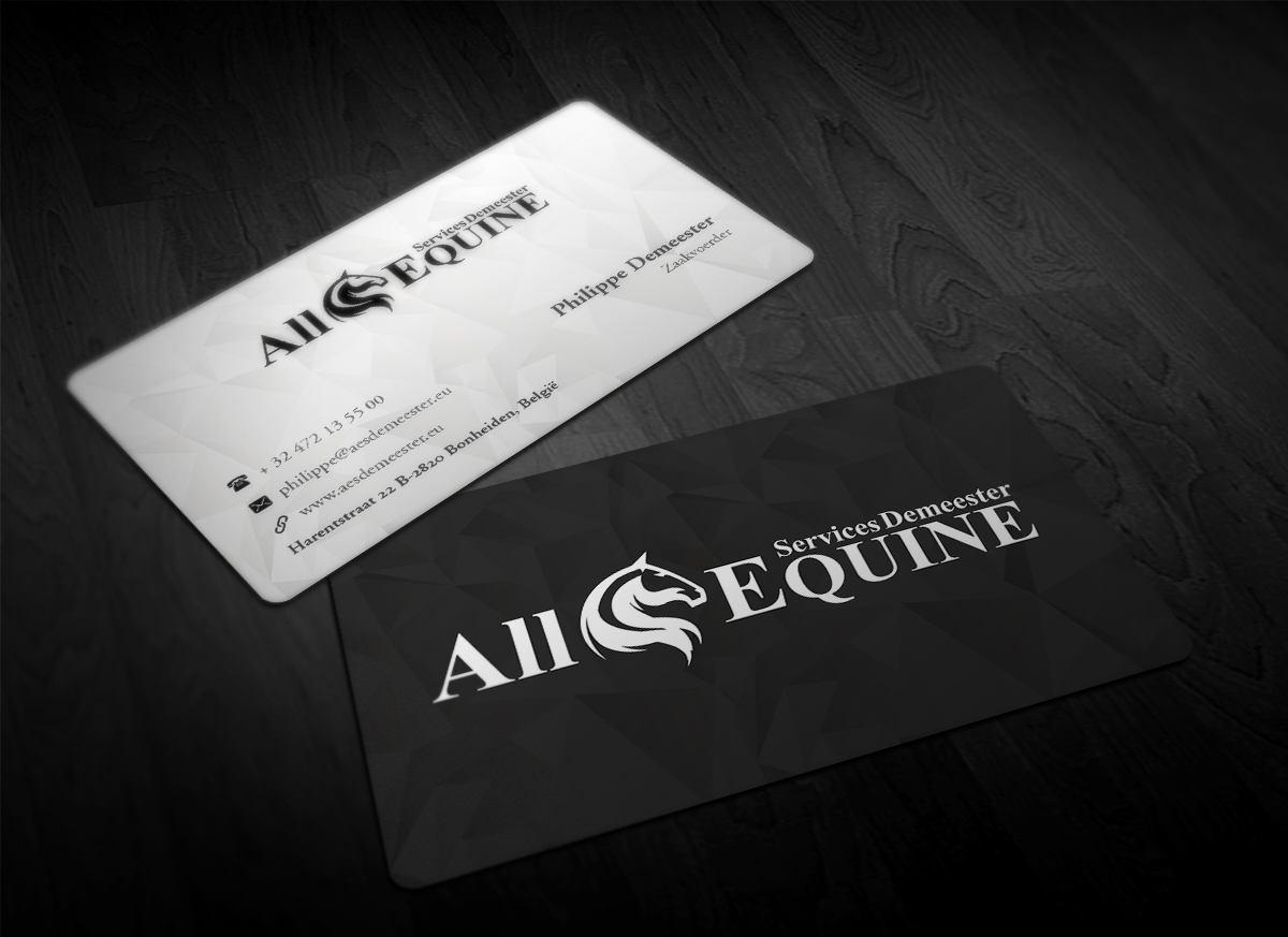 Business Card Design by Pointless Pixels India for All Equine Services Demeester | Design #11840233