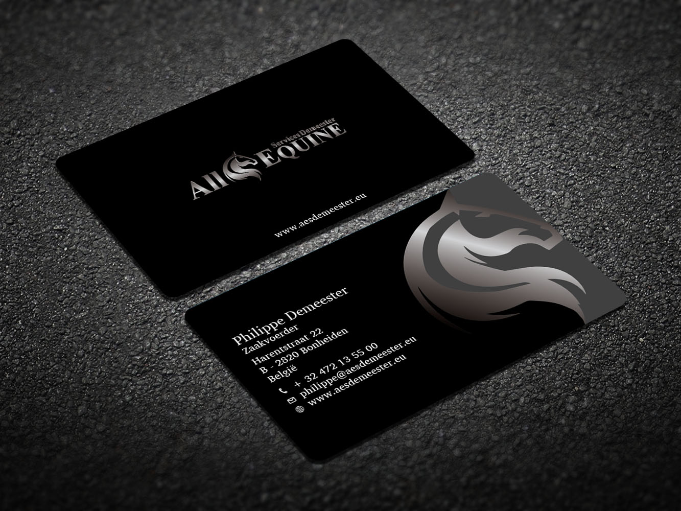 Business Card Design by Verified artistry (Design garden) for All Equine Services Demeester | Design #11837241