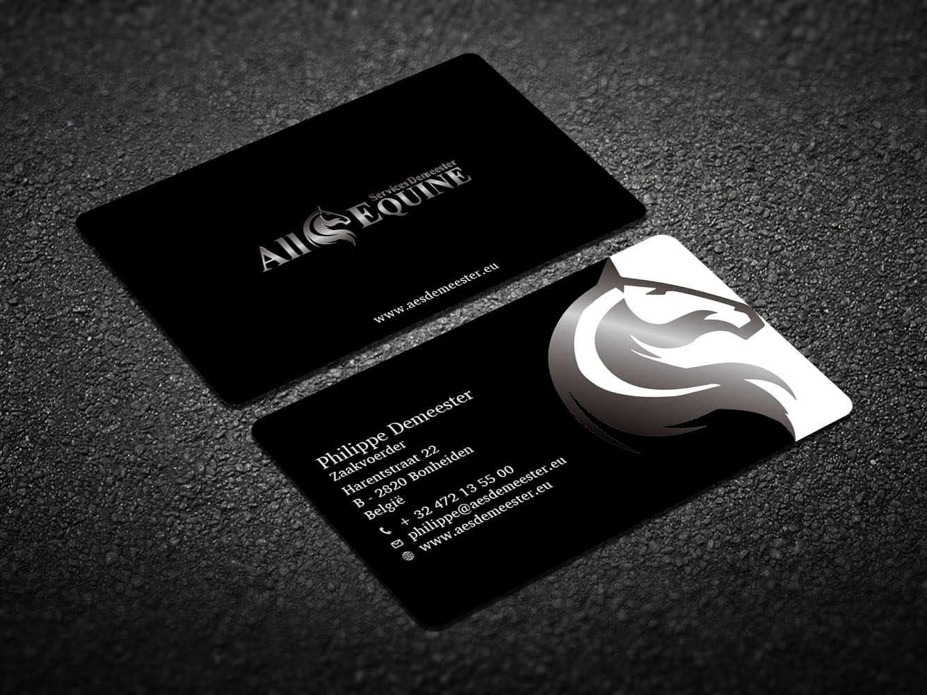 Business Card Design by Verified artistry (Design garden) for All Equine Services Demeester | Design #11837242
