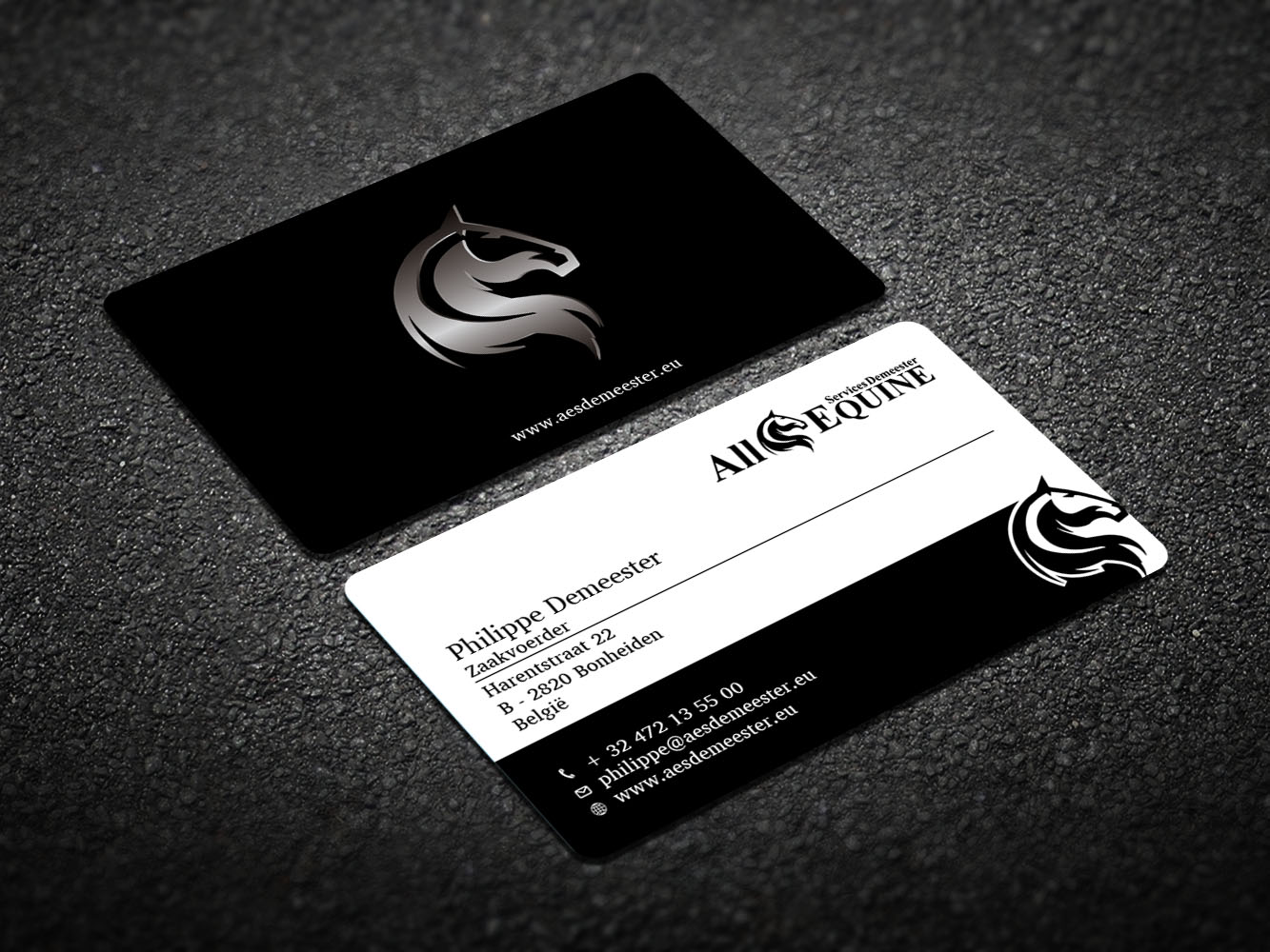 Business Card Design by Verified artistry (Design garden) for All Equine Services Demeester | Design #11837244