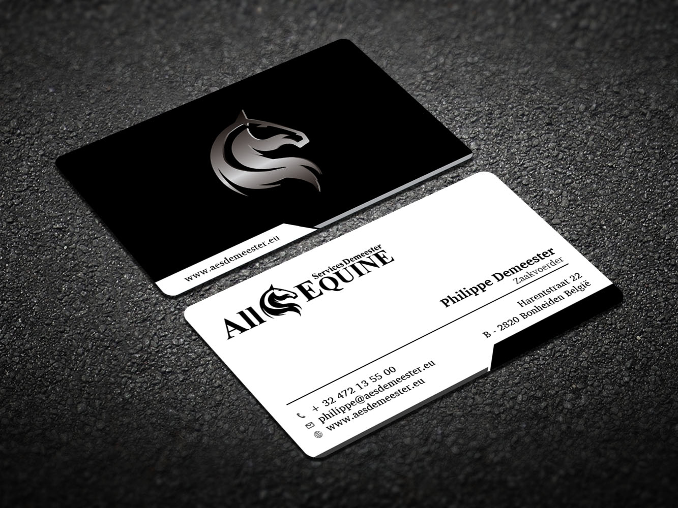 Business Card Design by Verified artistry (Design garden) for All Equine Services Demeester | Design #11837247