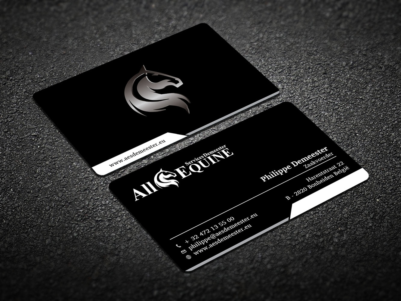 Business Card Design by Verified artistry (Design garden) for All Equine Services Demeester | Design #11837248
