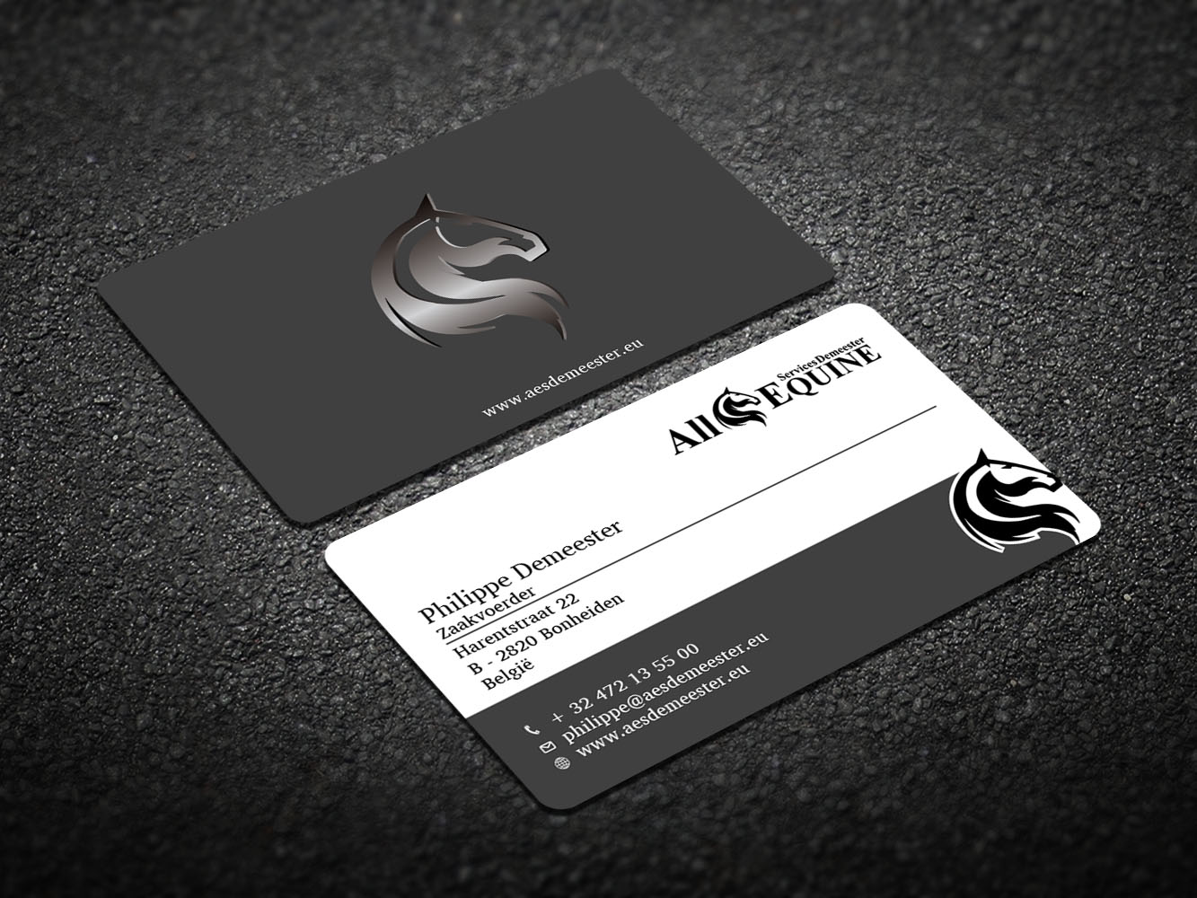 Business Card Design by Verified artistry (Design garden) for All Equine Services Demeester | Design #11837249