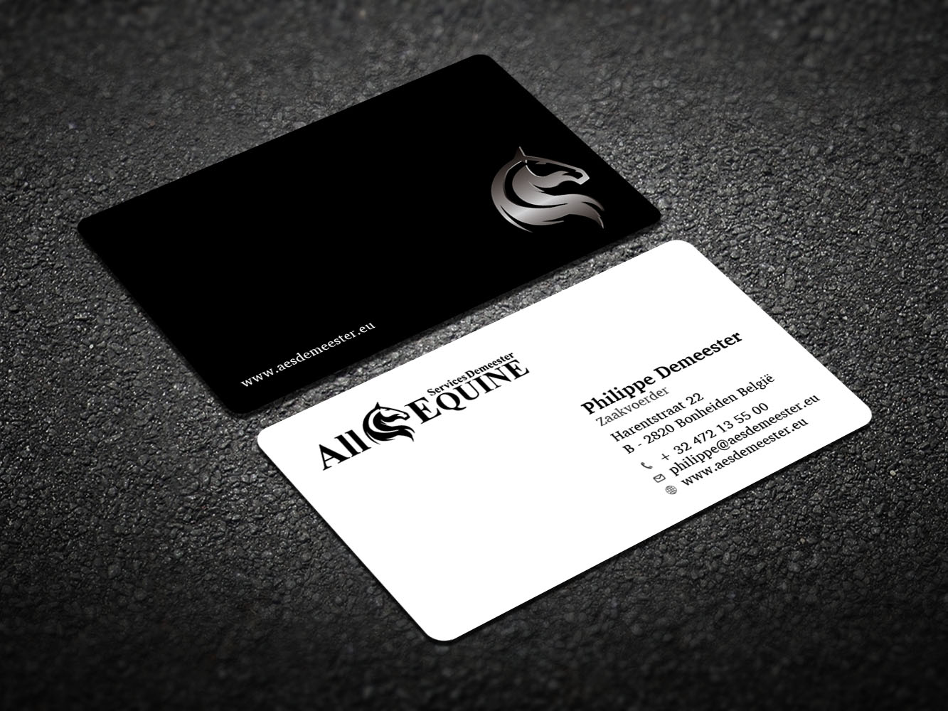 Business Card Design by Verified artistry (Design garden) for All Equine Services Demeester | Design #11837250
