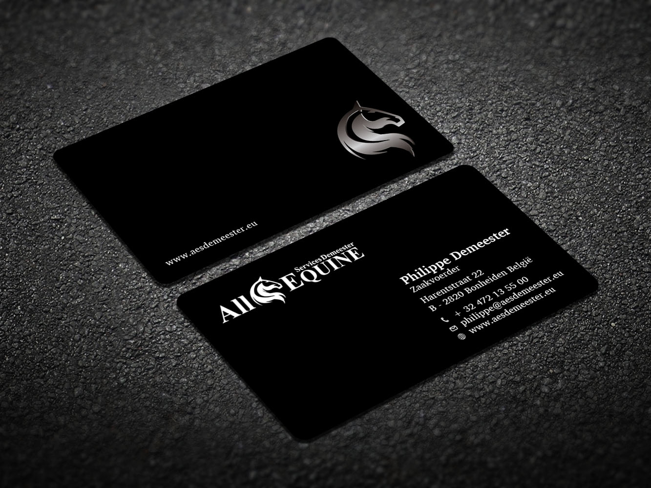Business Card Design by Verified artistry (Design garden) for All Equine Services Demeester | Design #11837251