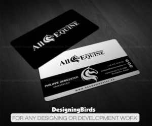 Business Card Design by Designing Birds for All Equine Services Demeester | Design: #11839826