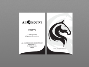 Business Card Design by Creations Box 2015 for All Equine Services Demeester | Design: #11841188