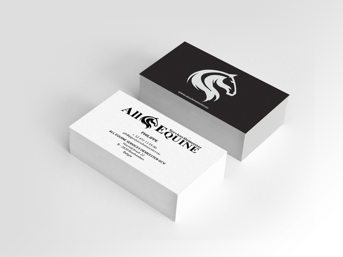 Business Card Design by Creations Box 2015 for All Equine Services Demeester | Design #11841189