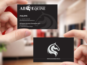 Business Card Design by Creations Box 2015 for All Equine Services Demeester | Design: #11841544