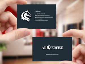 Business Card Design by Creations Box 2015 for All Equine Services Demeester | Design: #11841546
