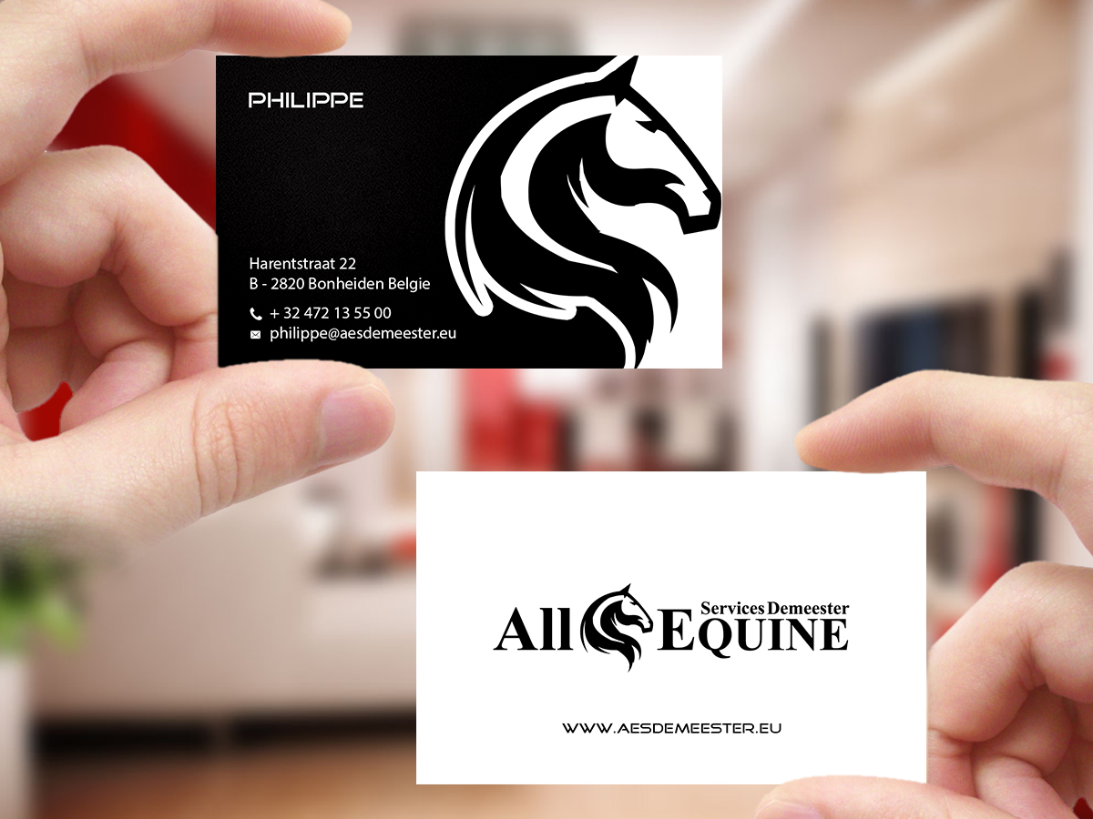 Business Card Design by Creations Box 2015 for All Equine Services Demeester | Design #11841550