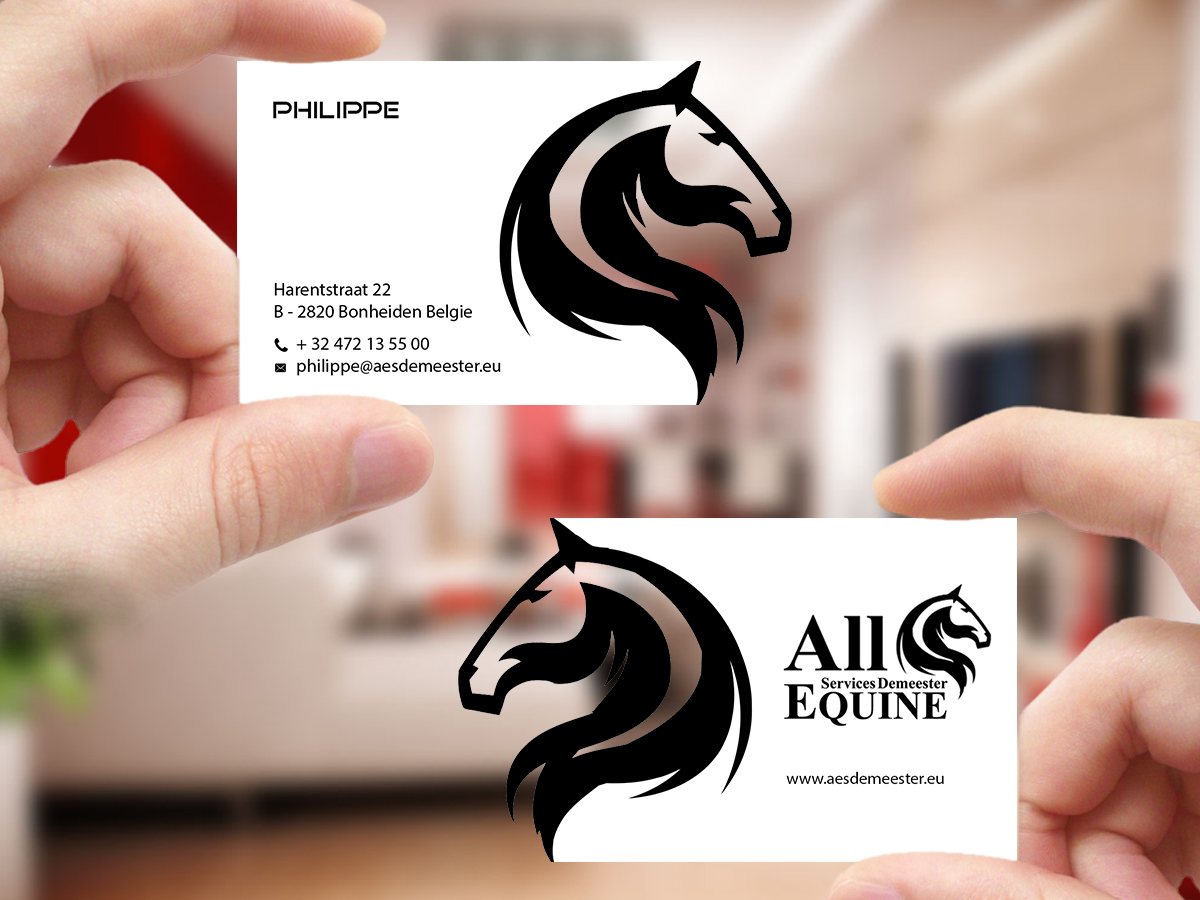 Business Card Design by Creations Box 2015 for All Equine Services Demeester | Design #11841551