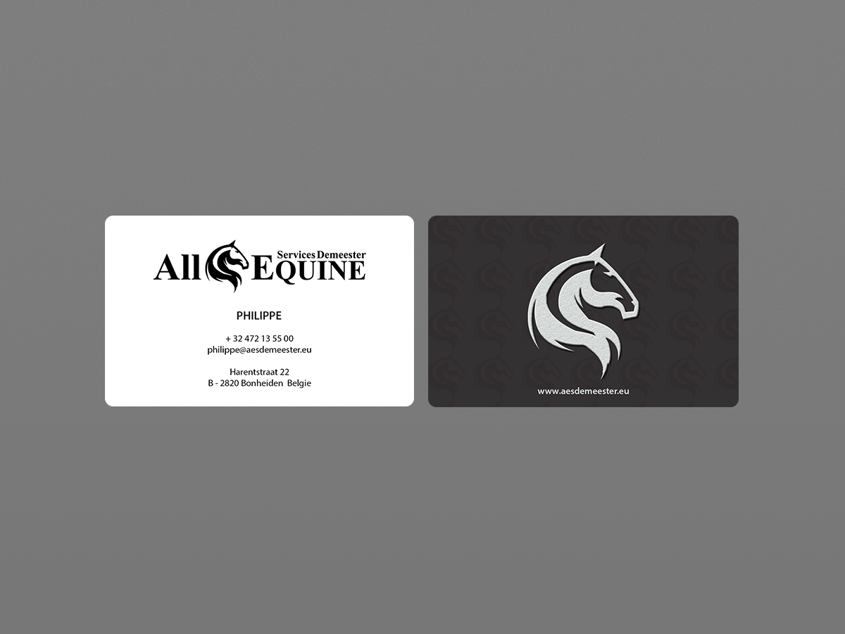 Business Card Design by Creations Box 2015 for All Equine Services Demeester | Design #11841552