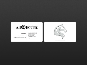 Business Card Design by Creations Box 2015 for All Equine Services Demeester | Design: #11841553