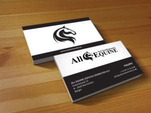 Business Card Design by Creations Box 2015 for All Equine Services Demeester | Design: #11841554