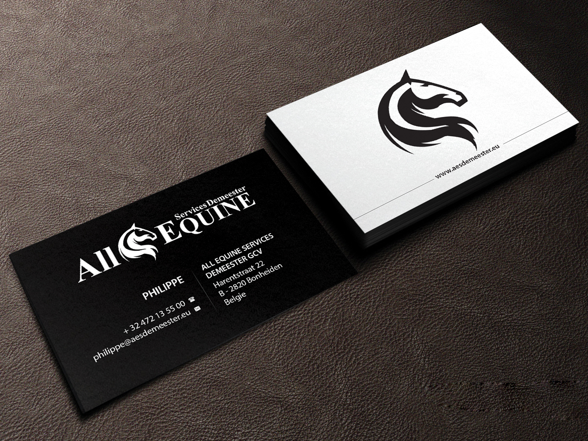 Business Card Design by Creations Box 2015 for All Equine Services Demeester | Design #11841556