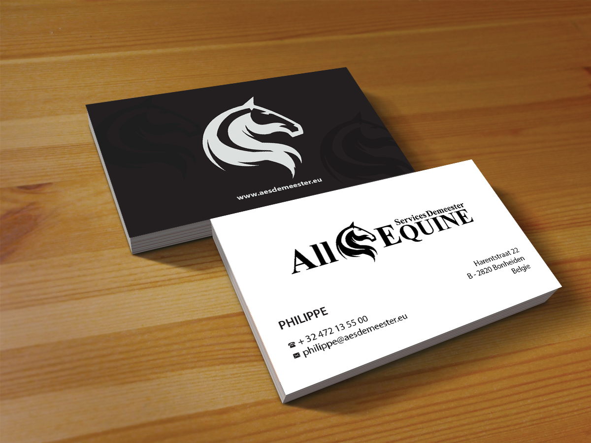 Business Card Design by Creations Box 2015 for All Equine Services Demeester | Design #11841564