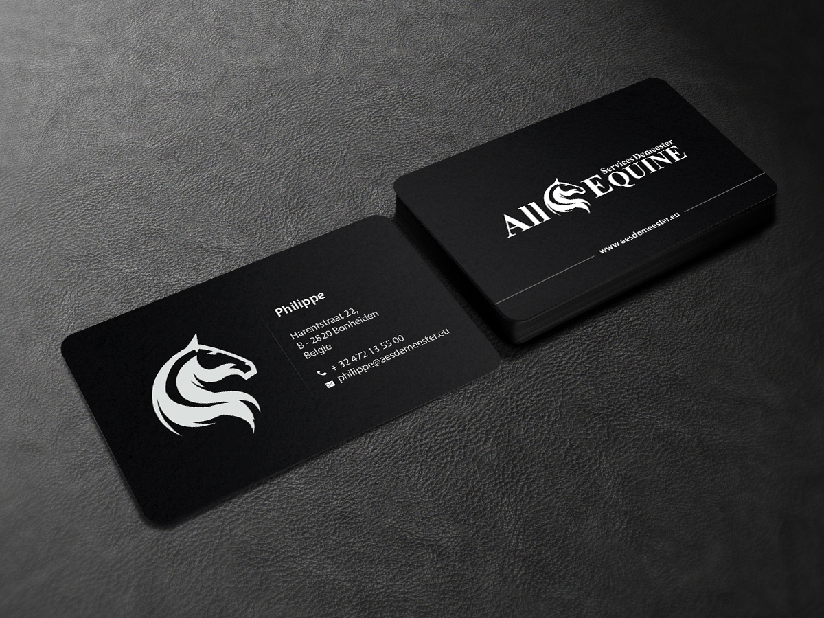 Business Card Design by Creations Box 2015 for All Equine Services Demeester | Design #11852072