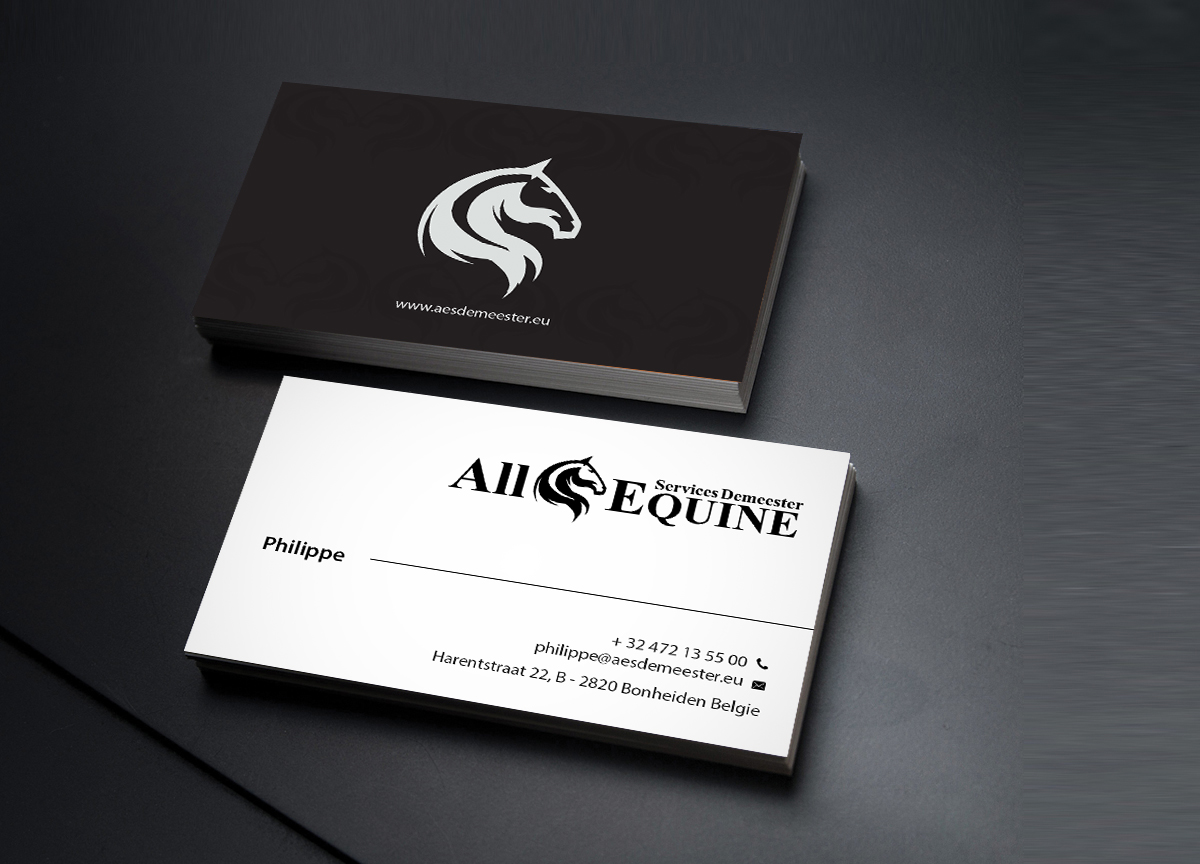 Business Card Design by Creations Box 2015 for All Equine Services Demeester | Design #11852074