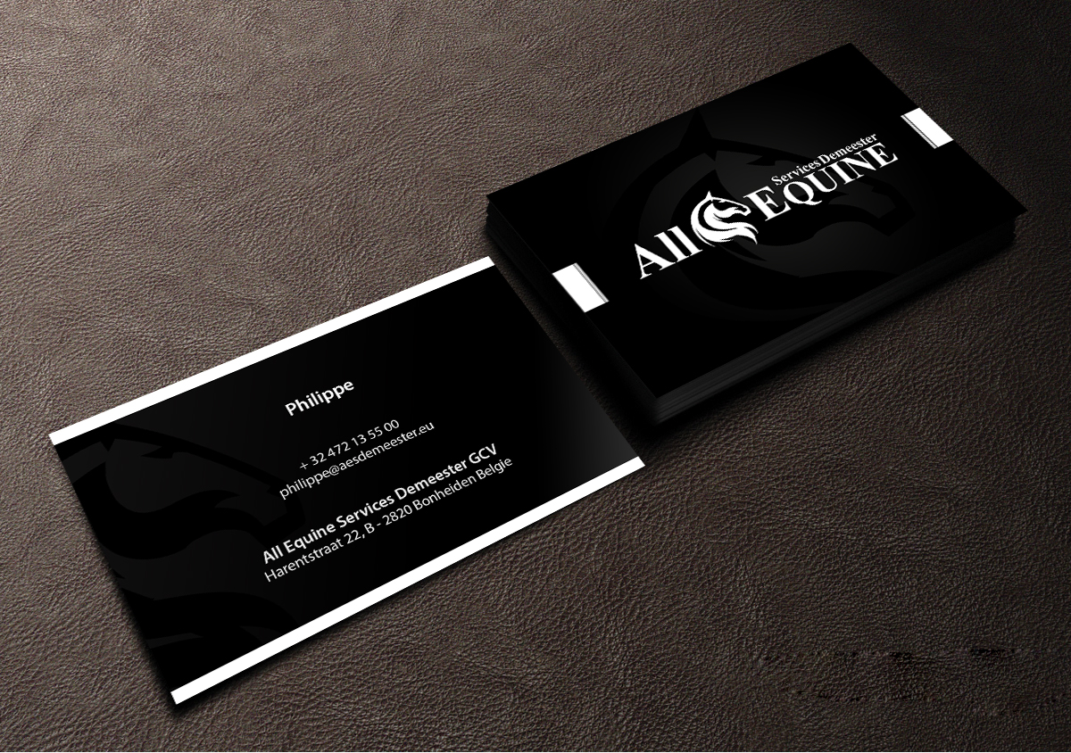 Business Card Design by Creations Box 2015 for All Equine Services Demeester | Design #11852075