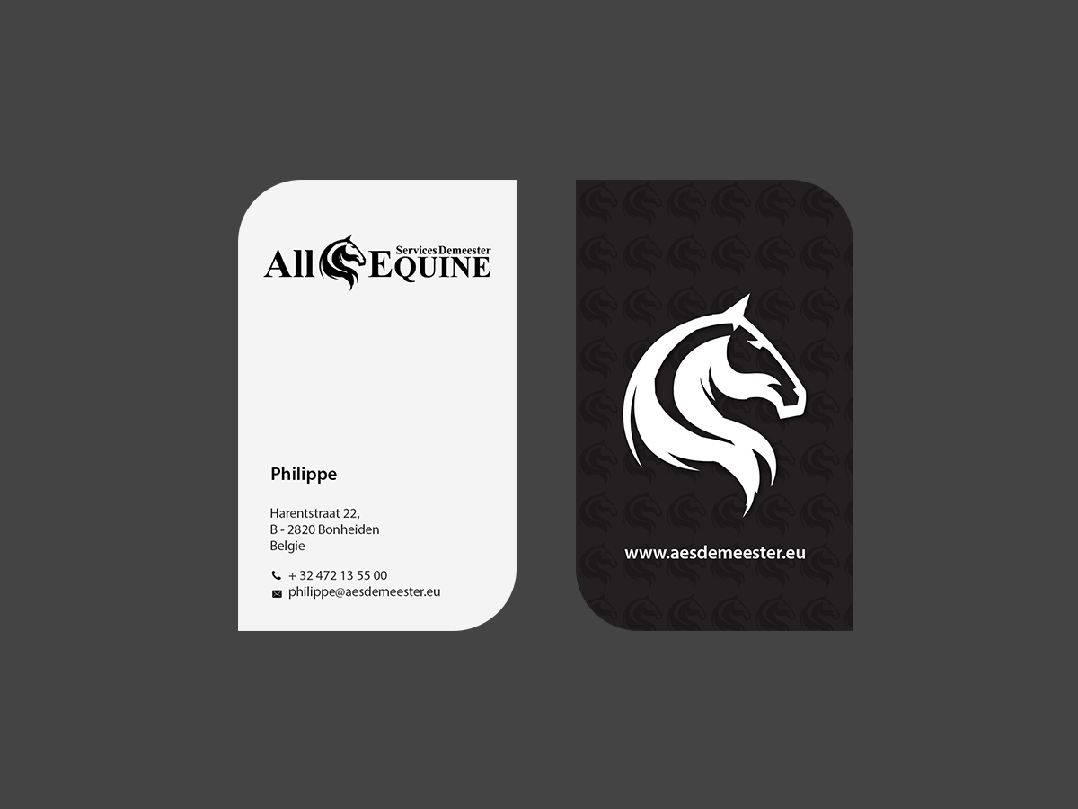 Business Card Design by Creations Box 2015 for All Equine Services Demeester | Design #11852077