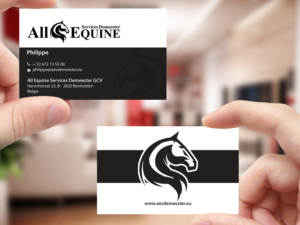 Visitenkarten-Design von Creations Box 2015 für All Equine Services Demeester | Design: #11852079