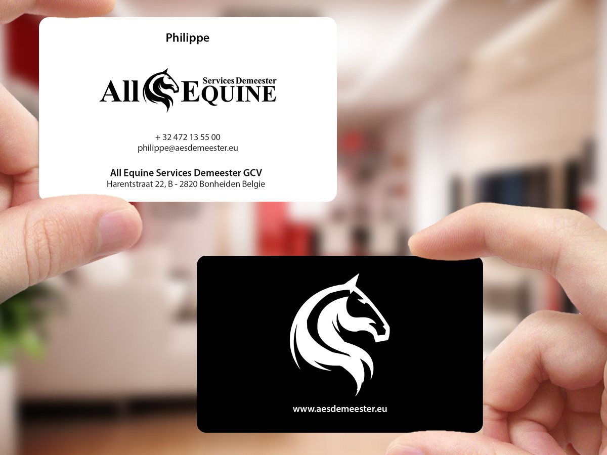 Business Card Design by Creations Box 2015 for All Equine Services Demeester | Design #11852080