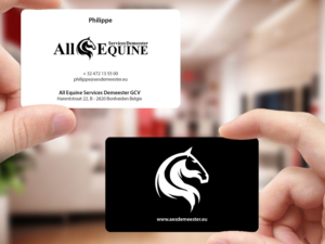 Visitenkarten-Design von Creations Box 2015 für All Equine Services Demeester | Design: #11852080