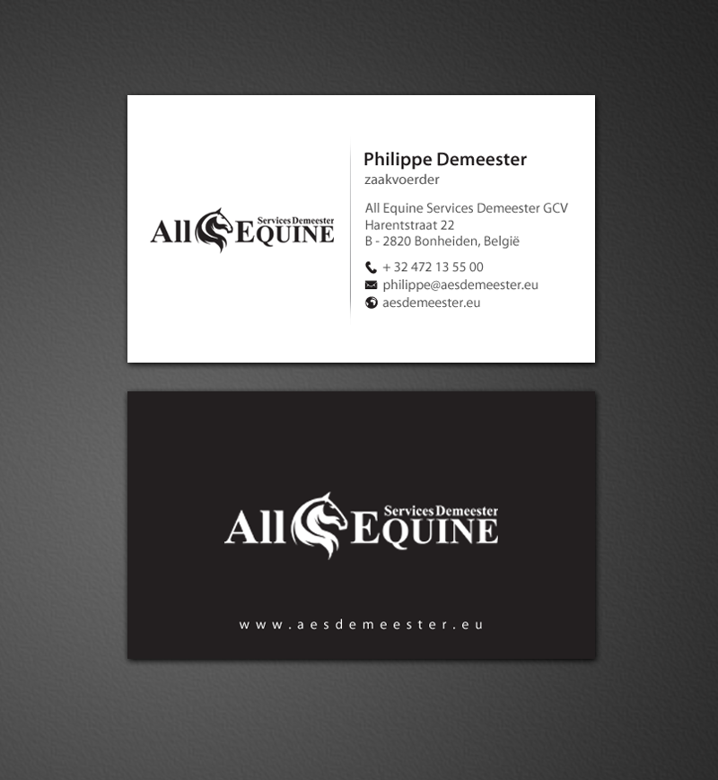 Business Card Design by chandrayaan.creative for All Equine Services Demeester | Design #11839307