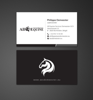 Business Card Design by chandrayaan.creative for All Equine Services Demeester | Design: #11839309