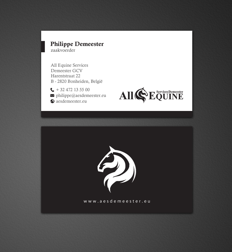 Business Card Design by chandrayaan.creative for All Equine Services Demeester | Design #11839325