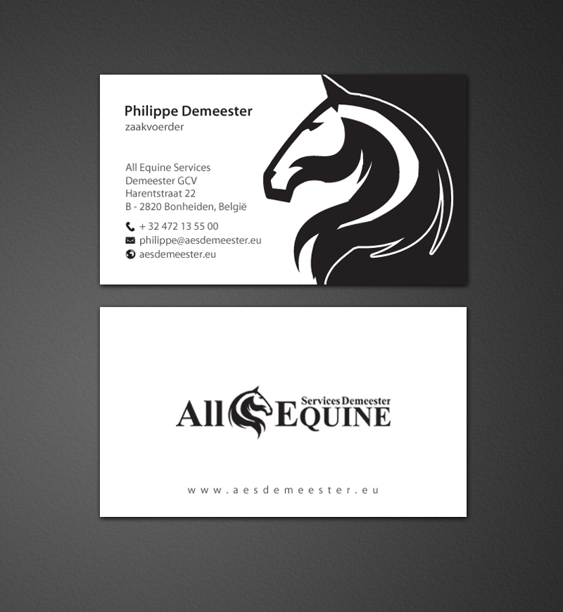 Business Card Design by chandrayaan.creative for All Equine Services Demeester | Design #11839327