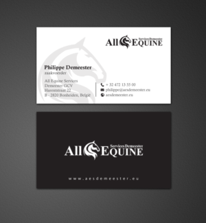 Business Card Design by chandrayaan.creative for All Equine Services Demeester | Design: #11839328