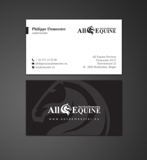 Business Card Design by chandrayaan.creative for All Equine Services Demeester | Design: #11839337