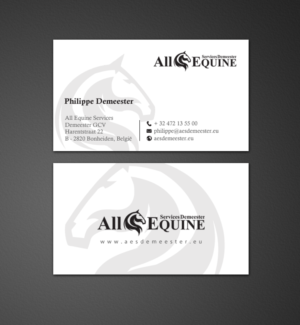 Business Card Design by chandrayaan.creative for All Equine Services Demeester | Design: #11855875