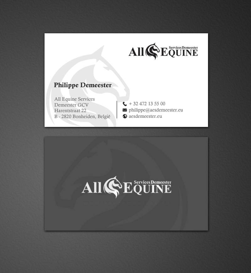 Business Card Design by chandrayaan.creative for All Equine Services Demeester | Design #11855882