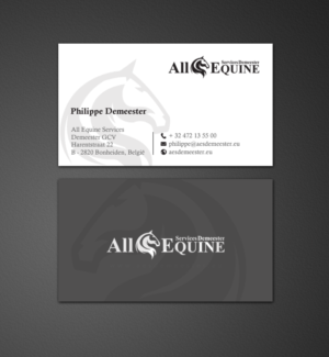 Business Card Design by chandrayaan.creative for All Equine Services Demeester | Design: #11855882