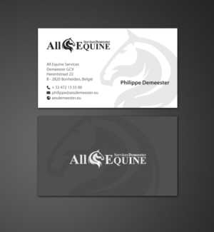 Business Card Design by chandrayaan.creative for All Equine Services Demeester | Design: #11855906