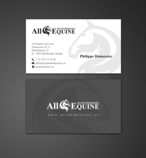 Business Card Design by chandrayaan.creative for All Equine Services Demeester | Design: #11855999