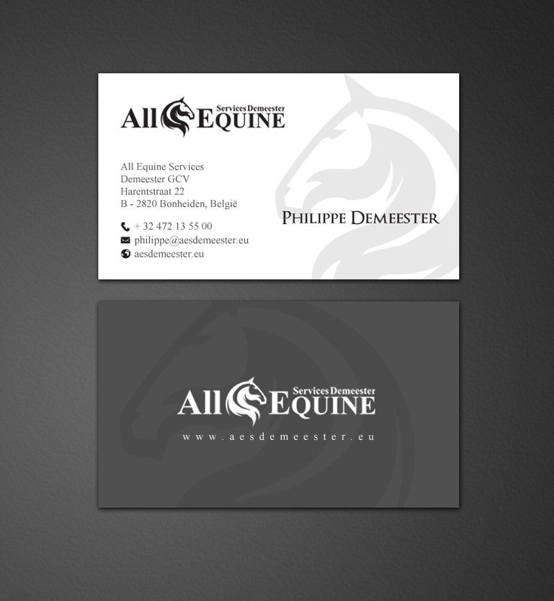 Business Card Design by chandrayaan.creative for All Equine Services Demeester | Design #11856033