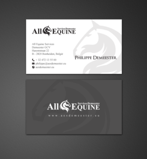 Business Card Design by chandrayaan.creative for All Equine Services Demeester | Design: #11856033