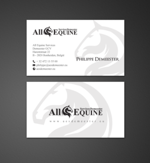 Business Card Design by chandrayaan.creative for All Equine Services Demeester | Design: #11856041
