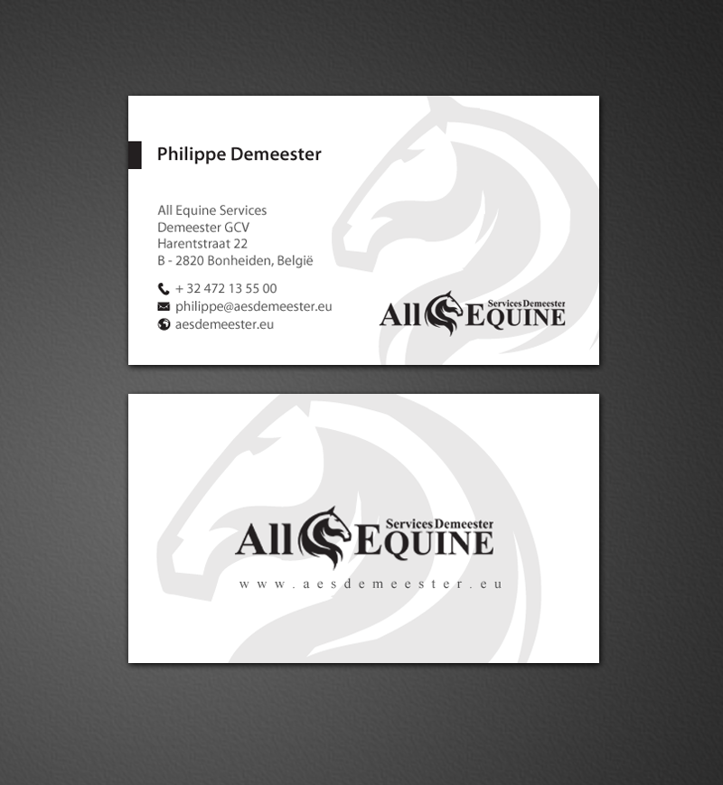 Business Card Design by chandrayaan.creative for All Equine Services Demeester | Design #11856142