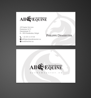 Business Card Design by chandrayaan.creative for All Equine Services Demeester | Design: #11867261