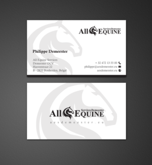 Business Card Design by chandrayaan.creative for All Equine Services Demeester | Design: #11867262