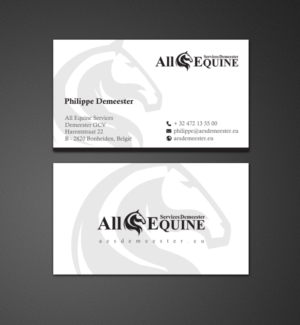 Business Card Design by chandrayaan.creative for All Equine Services Demeester | Design: #11867263