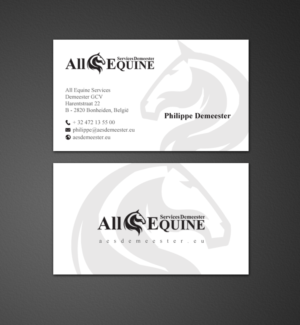 Business Card Design by chandrayaan.creative for All Equine Services Demeester | Design: #11867264