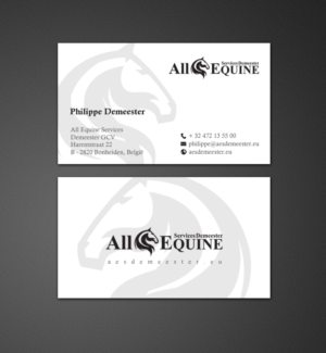 Business Card Design by chandrayaan.creative for All Equine Services Demeester | Design: #11867283