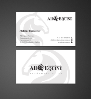 Business Card Design by chandrayaan.creative for All Equine Services Demeester | Design: #11867284