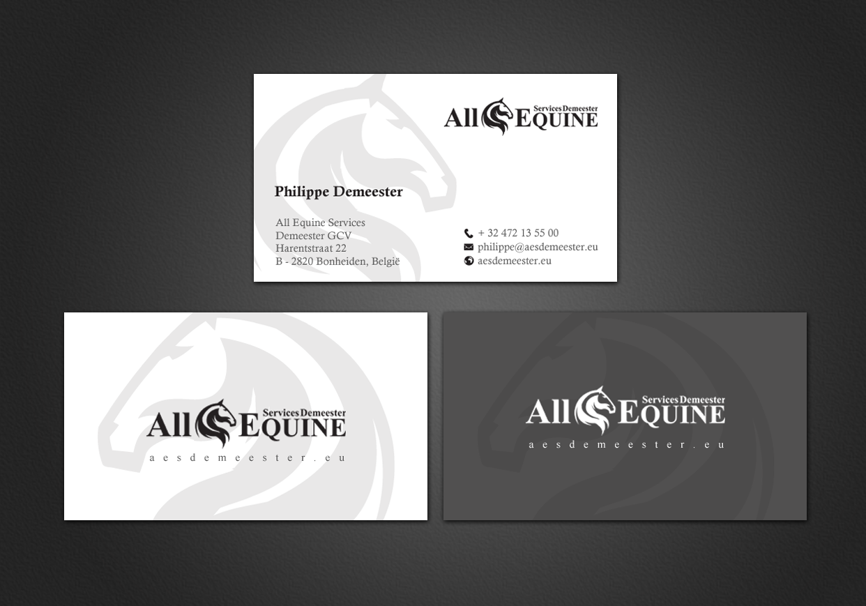 Business Card Design by chandrayaan.creative for All Equine Services Demeester | Design #11868302